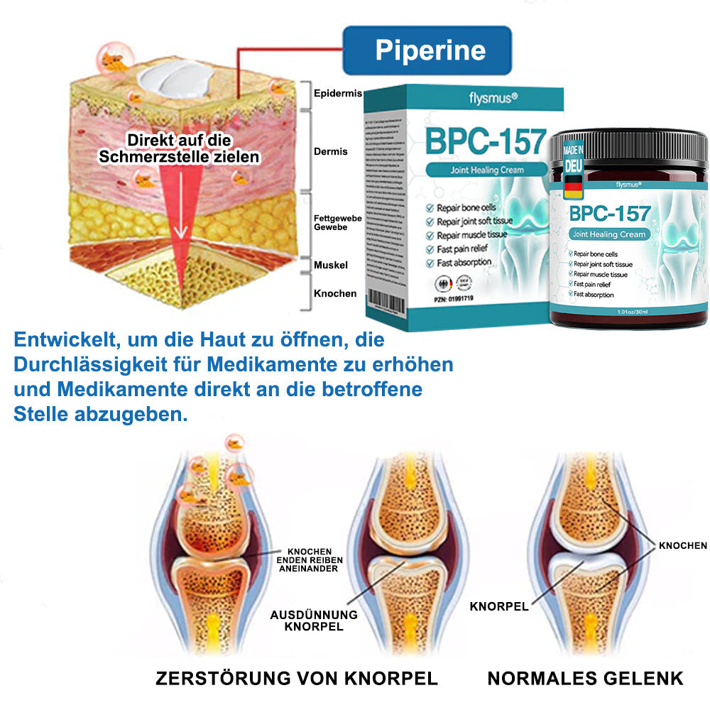 🇩🇪✨𝐟𝐥𝐲𝐬𝐦𝐮𝐬® 𝐁𝐏𝐂-𝟏𝟓𝟕 Gelenkheilcreme🦴Behandelt Arthritis, Neuropathie, Rheuma, Sportverletzungen und mehr🏆
