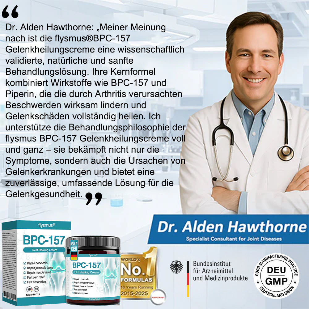 🇩🇪✨𝐟𝐥𝐲𝐬𝐦𝐮𝐬® 𝐁𝐏𝐂-𝟏𝟓𝟕 Gelenkheilcreme🦴Behandelt Arthritis, Neuropathie, Rheuma, Sportverletzungen und mehr🏆