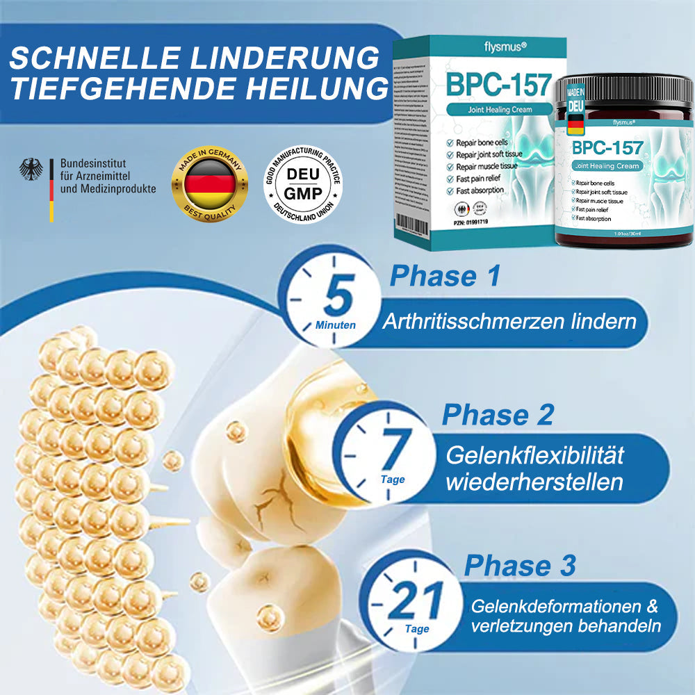 🇩🇪✨𝐟𝐥𝐲𝐬𝐦𝐮𝐬® 𝐁𝐏𝐂-𝟏𝟓𝟕 Gelenkheilcreme🦴Behandelt Arthritis, Neuropathie, Rheuma, Sportverletzungen und mehr🏆